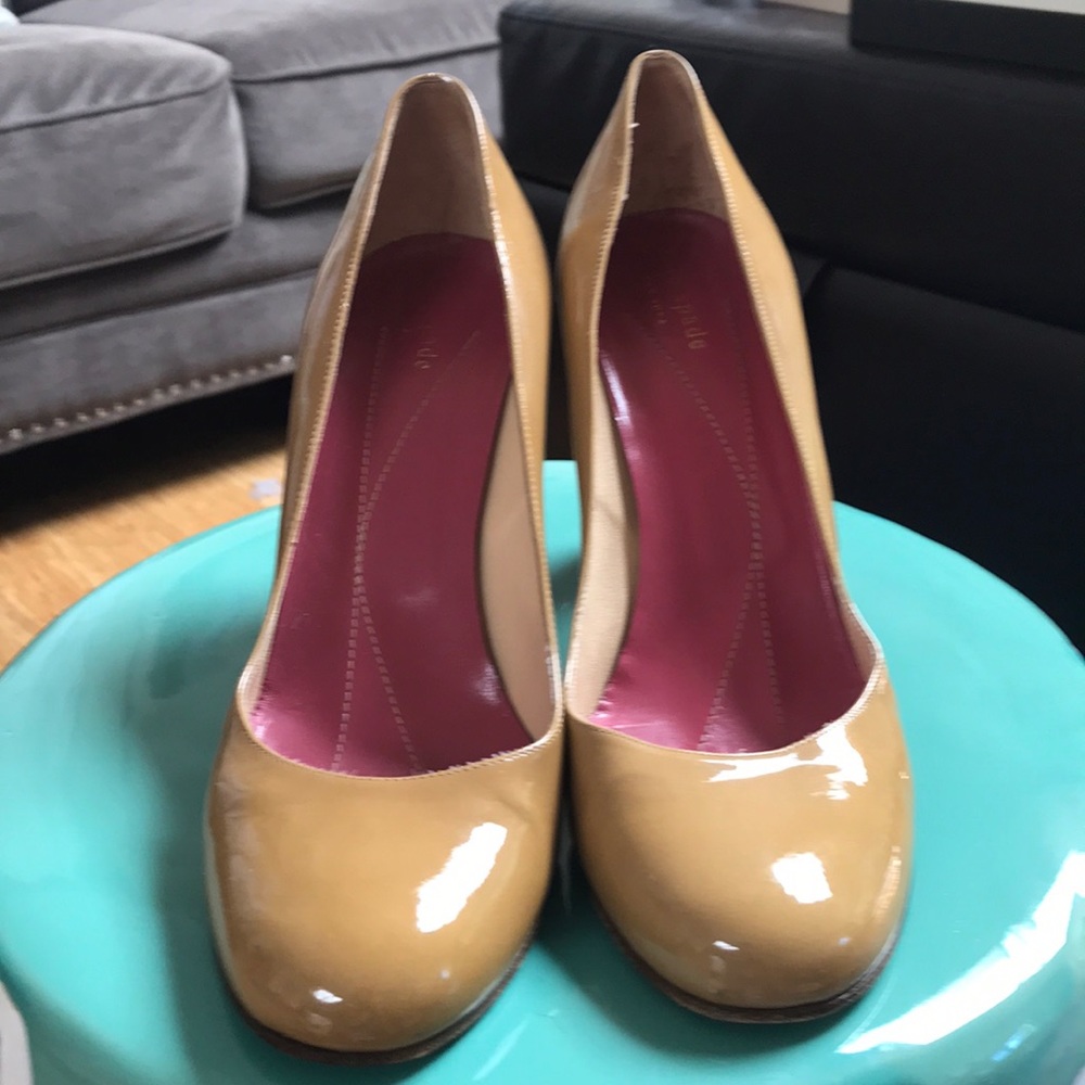 Kate Spade Camel Patent Leather Heels